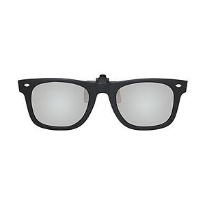 ハート光学 クリップオン 偏光サングラス CL06-1（ブラックマット/スモークフラッシュミラー偏光） | 