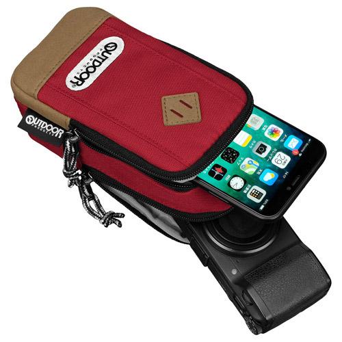 OUTDOOR カメラポーチ 04 OUTDOOR レッド ODCP04RD |  | 05