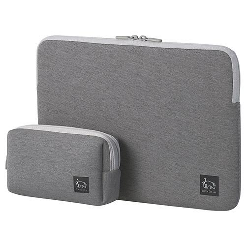 CHULULU ノートパソコン対応［〜13.3インチ］ PCインナーケース＆マルチポーチ  メランジグレー SCH-PCMPSTMG | 