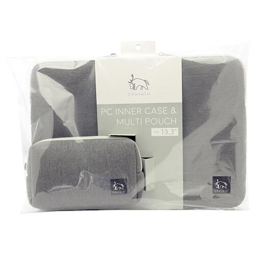 CHULULU ノートパソコン対応［〜13.3インチ］ PCインナーケース＆マルチポーチ  メランジグレー SCH-PCMPSTMG |  | 04