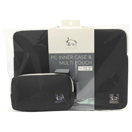 CHULULU ノートパソコン対応［〜13.3インチ］ PCインナーケース＆マルチポーチ  ブラック SCH-PCMPSTBK |  | 04