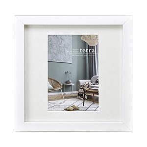 ハクバ SQ（スクウェア）木製額 「tetra（テトラ）」 KG・ハガキ・ポストカードサイズ 1面  ホワイト FSQTT-WTKG1 | HAKUBA