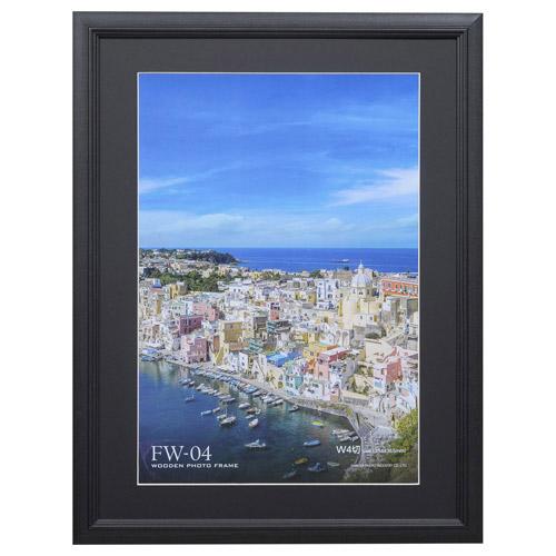 ハクバ 木製額 FW-04 ブラック W4切 FW-4-BKW4 ブラックW4切 [振込不可] | HAKUBA | 01