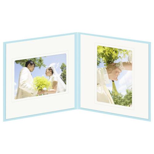 ハクバ ペーパースクウェア台紙 No.1770 L2面 ブルー   M1770-L-2BL ［タテヨコ兼用 /E・Lサイズ /2面］ | HAKUBA | 04