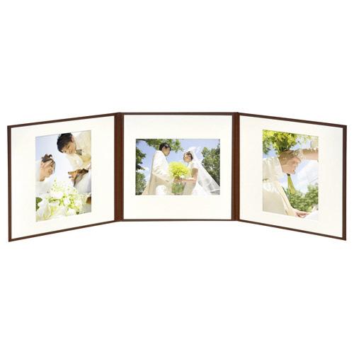 ハクバ スクウェア台紙 No.2020 2L 3面 ブラウン   M2020-2L-3BR ［タテヨコ兼用 /2Lサイズ・キャビネサイズ /3面］ [振込不可] | HAKUBA | 05