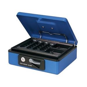 PLUS 金庫 小型 手提金庫 M　CB-050G-BL ブルー　12-864 | PLUS