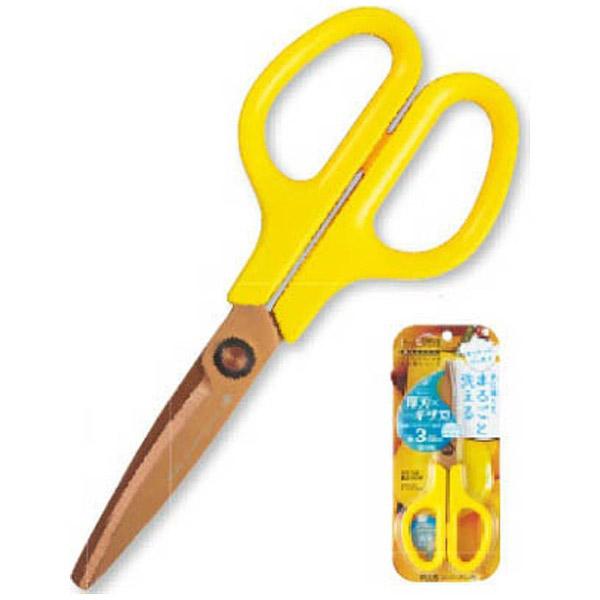 PLUS [はさみ] フィットカットカーブ 洗えるチタン 左右対称型 パプリカイエロー SC-175STW | PLUS | 01