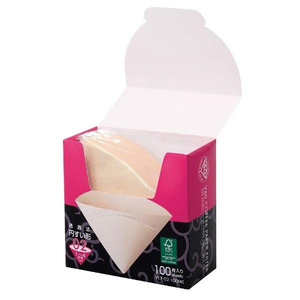 ハリオ V60用ペーパーフィルター M 100枚個箱入り　VCF-02-100MK | HARIO | 01