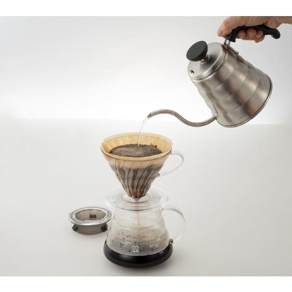 ハリオ V60ドリップケトル・ヴォーノ  ヘアラインシルバー VKBR-70-HSV | HARIO | 02