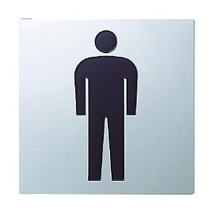 光 KS778-1 ステンレスサイン男マーク70×70×0.8mm | HIKARI