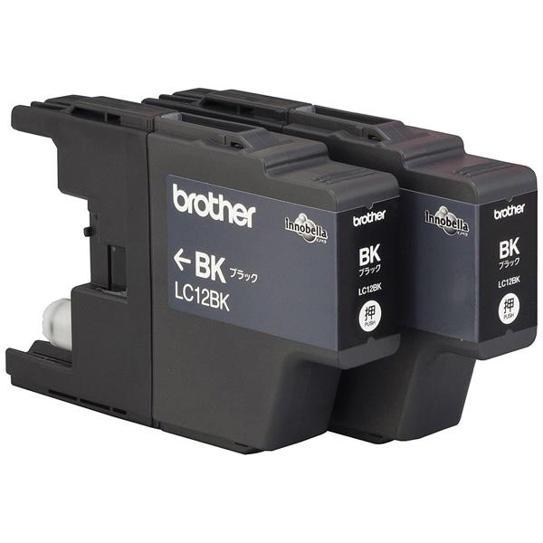 brother(ブラザー) 【純正】 LC12BK-2PK 【ブラザー純正】インクカートリッジ ブラック 2個パック | ブラザー工業 | 01