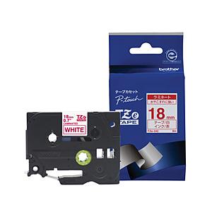 brother(ブラザー) ラベルライター用ラミネートテープ 18mm幅（赤文字/白）　TZe-242 | ブラザー工業
