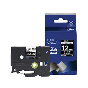 brother(ブラザー) ラベルライター用ラミネートテープ 12mm幅（白文字/黒）　TZe-335 | ブラザー工業