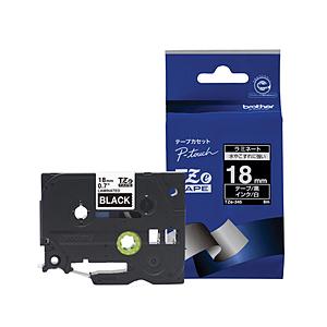 brother(ブラザー) ラベルライター用ラミネートテープ 18mm幅（白文字/黒）　TZe-345 | ブラザー工業