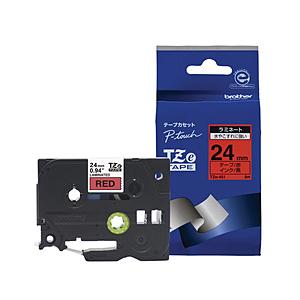 brother(ブラザー) ラベルライター用ラミネートテープ 24mm幅（黒文字/赤）　TZe-451 | ブラザー工業