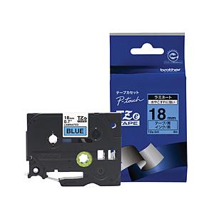 brother(ブラザー) ラベルライター用ラミネートテープ 18mm幅（黒文字/青）　TZe-541 | ブラザー工業