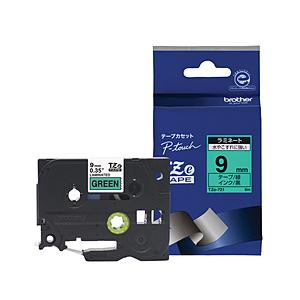 brother(ブラザー) ラベルライター用ラミネートテープ 9mm幅（黒文字/緑）　TZe-721 [振込不可] | ブラザー工業