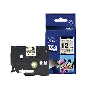 brother(ブラザー) ピータッチ（P-touch） キャラクターテープ （ベビーミッキーイエロー／黒文字／12mm幅） TZe-DL31 | ブラザー工業