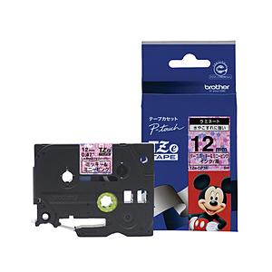 brother(ブラザー) ピータッチ（P-touch） キャラクターテープ （ミッキー＆ミニーピンク／黒文字／12mm幅） TZe-DP31 | ブラザー工業