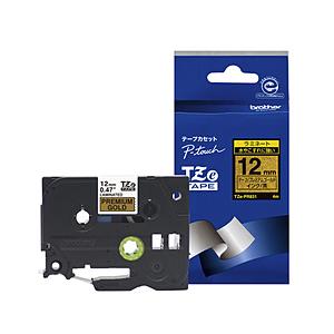 brother(ブラザー) ピータッチ（P-touch） おしゃれテープ プレミアムタイプ（プレミアムゴールド／黒文字／12mm幅） TZe-PR831 TZe-PR831 【864】 | ブラザー工業