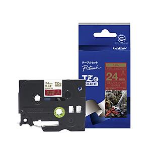 brother(ブラザー) 【ブラザー純正】ピータッチ リボンテープ TZe-RW54 幅24mm (金文字/ワインレッド) TZe TAPE ワインレッド TZe-RW54 ［金文字 /24mm幅］ | ブラザー工業