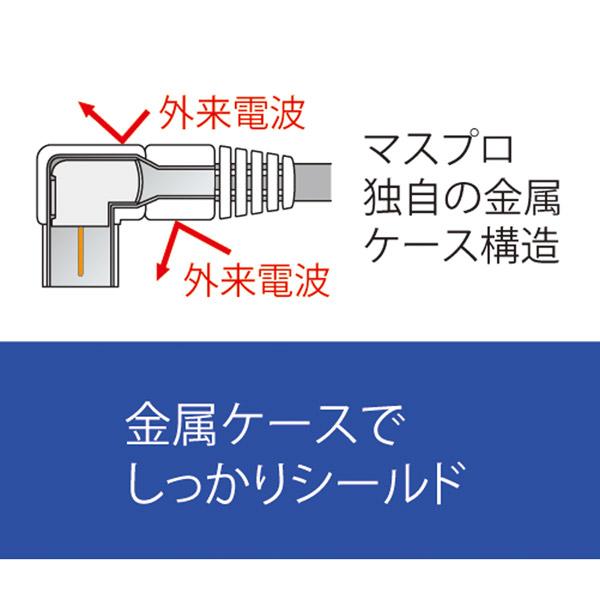 マスプロアンテナ 4K8K衛星放送対応 8mアンテナケーブル（ストレートプラグ-ストレートプラグ） BKSSJ8WWKP 【ビックカメラグループオリジナル】 【864】 | マスプロ | 02