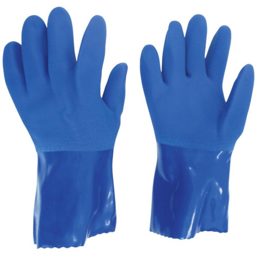 ミドリ安全 塩化ビニール耐油手袋 10双入 L  ブルー VERTE135L | ミドリ安全