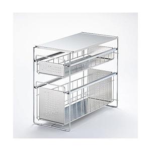 ヨシカワ シンク下スライド収納2段 幅20   1305696 | ヨシカワ