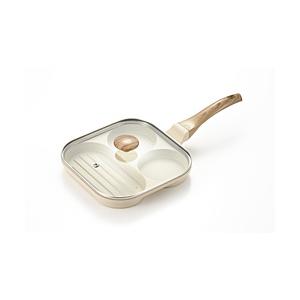 ヨシカワ トリプルパン　ガラス蓋付　ガス火専用（トリプルフライパン）   5005177 | ヨシカワ