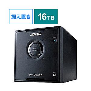 BUFFALO(バッファロー) HD-QL16TU3/R5J  外付HDD ［USB3.0・16TB］ 4ドライブモデル/RAID 5対応 | BUFFALO