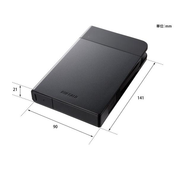 BUFFALO(バッファロー) HD-PZF1.0U3-BKA　USB3.1(Gen1)対応 耐衝撃ポータブルHDD [1TB・ブラック] [振込不可][代引不可] | BUFFALO | 09