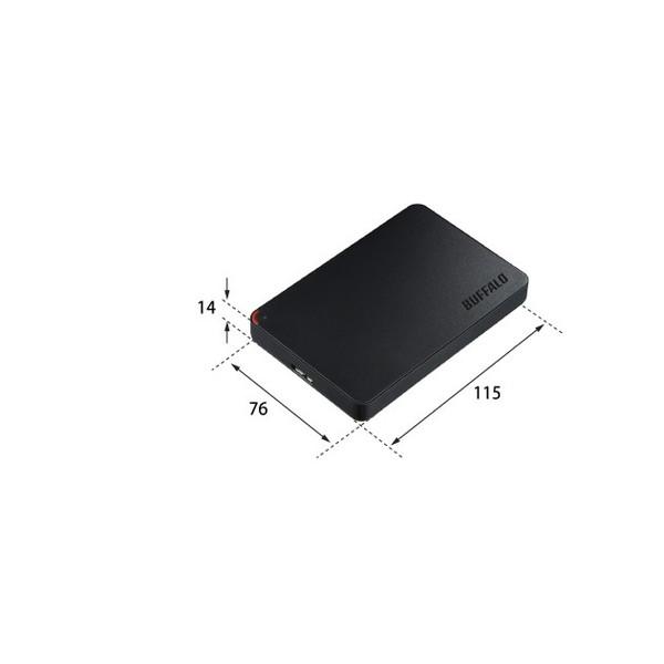 BUFFALO(バッファロー) HD-PCFS1.0U3-BBA(ブラック) [ポータブル型 /1TB] USB3.1(Gen.1)対応 ポータブルハードディスク[Win・Mac対応] | BUFFALO | 02