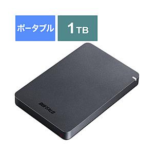 BUFFALO(バッファロー) HD-PGF1.0U3-BKA(ブラック) [ポータブル型 /1TB] USB3.1(Gen.1)対応 ポータブルハードディスク[Win・Mac対応] | BUFFALO