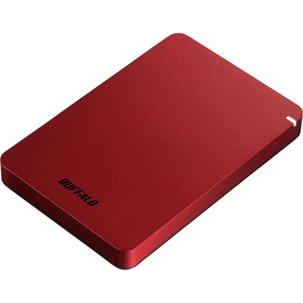 BUFFALO(バッファロー) HD-PGF1.0U3-RDA(レッド) [ポータブル型 /1TB] USB3.1(Gen.1)対応 ポータブルハードディスク[Win・Mac対応] [振込不可] | BUFFALO | 01