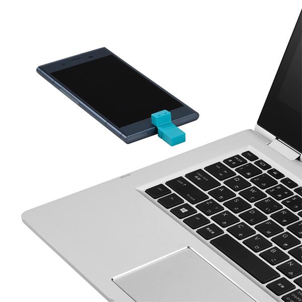 USBメモリ (Chrome/Android/iPadOS/Mac/Windows11対応) ターコイズブルー RUF3-AC16G-BL ［16GB /USB TypeA＋USB TypeC /USB3.2 /キャップ式］ | BUFFALO | 08