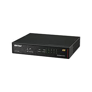 BUFFALO(バッファロー) スイッチングハブ [5ポート /10Giga対応 /ACアダプタ] 金属筐体  ブラック LXW-10G5 | BUFFALO