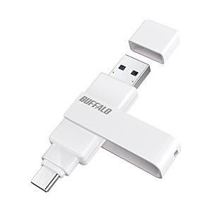 BUFFALO(バッファロー) USBメモリ (Chrome/Android/iPadOS/iOS/Mac/Windows11対応) ホワイト RUF3-ACR32G-W/C ［32GB /USB TypeA＋USB TypeC /USB3.2 /回転式］ | BUFFALO