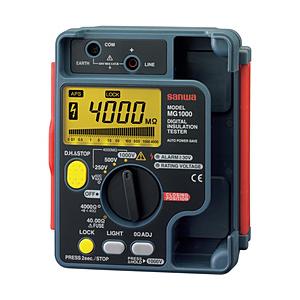三和電気計器 デジタル絶縁抵抗計 1000V／500V／250V MG1000 | 