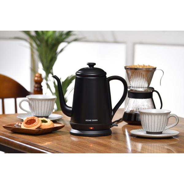 新津興器 ステンレス電気ドリップケトル HOME SWAN(ホームスワン) 黒 SSK-10(B) ［1.0L］ 【864】 |  | 01