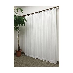 青木 2枚組 レースカーテン ガナッシュ  ホワイト  ［幅100×丈198cm］ | 