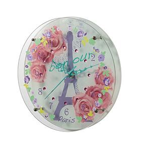イシグロ ガラスウォールクロック ローズエッフェル   31168 | 