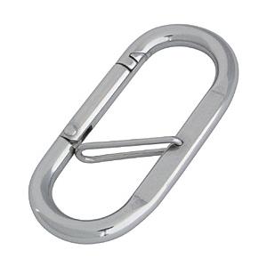 水本機械製作所 B-157 水本 ステンレス プチカラビナ(ハズレ止め付) 線径6mm長さ66mm | 