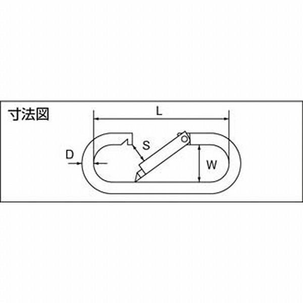 水本機械製作所 B-155 水本 ステンレス プチカラビナ 線径10mm長さ90mm |  | 02