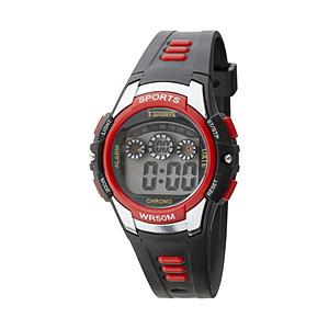 クレファー TELVA　デジタルウォッチ　ウレタンバンドモデル　[メンズ腕時計 /電池式] TS-D159-RD | ブランド登録なし