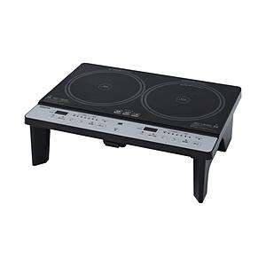 ヤマゼン 2口IH調理器　脚付き   KES-WL1456E-H ［2口］ | 山善