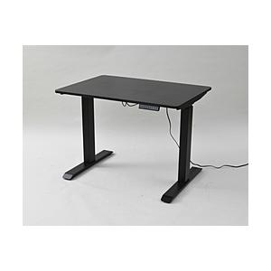 ヤマゼン 電動昇降デスク [W1000ｘD700ｘH710〜1170mm] スタンダード  マットブラックｘ天板：ブラック ELD-FS(MBK)/T1000(BK) | 山善