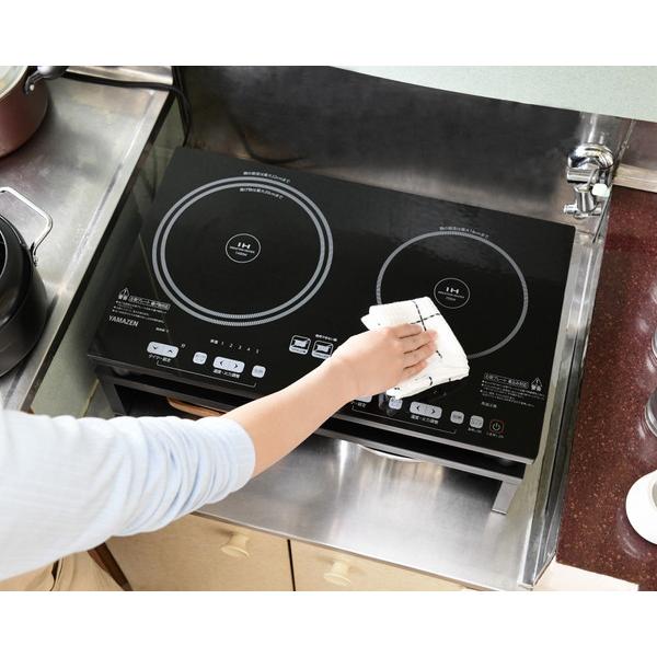 ヤマゼン 2口IH調理器   YET-W1452-B ［2口 /100V］ | 山善 | 04