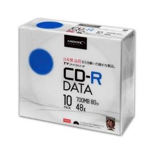 磁気研究所 【TYコードシリーズ】HIDISC CD-Rデータ用 48倍速 700MBホワイトワイドプリンタブル 5mmスリムケース 10枚 TYCR80YP10SC | 