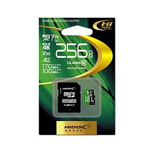 ハイディスク microSDXCカード 超高速 R170シリーズ  HDMCSDX256GA2V30PRO ［256GB /Class10］ | 