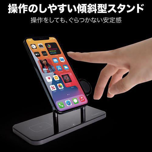 Freedy マグネット 3-in-1 ワイヤレスチャージャー スタンド Freedy ブラック EA1205 ［USB Power Delivery対応 /ワイヤレスのみ /7.5W /GaN(窒化ガリウム) … |  | 10